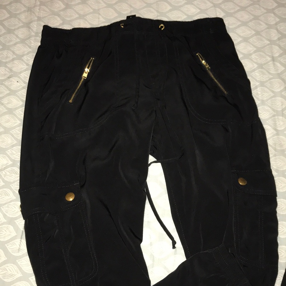 Express Black Cargo Joggers